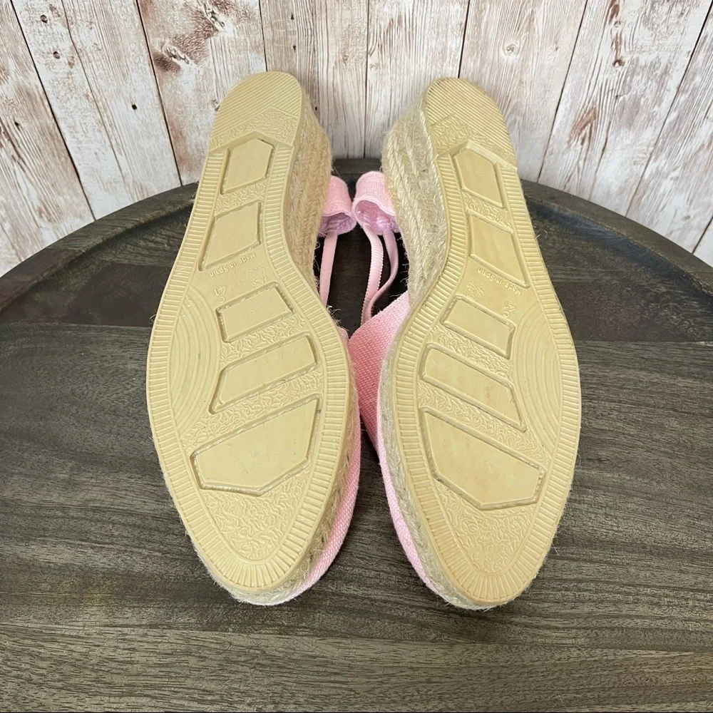 Sesto Meucci Juan Canvas Espadrille Wedge Size 41 Women